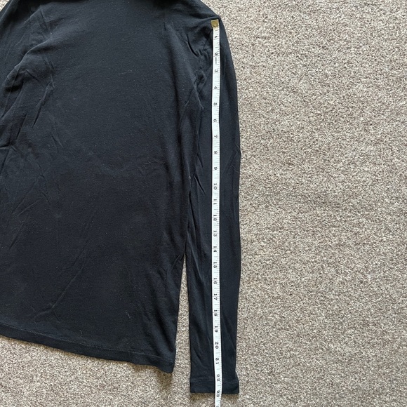 J Crew Black Turtleneck Long Sleeve Shirt Top Women’s XXS Base Layer 100% Cotton - Picture 6 of 11